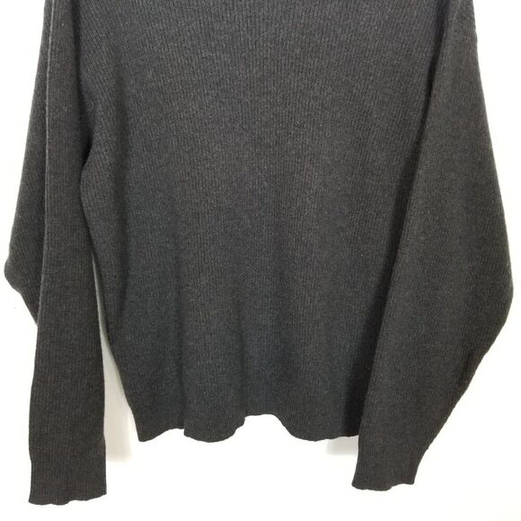 Eddie Bauer Women Merino Wool  Pullover Sweater Sz M Gray Turtleneck Warm Cozy - Picture 3 of 7